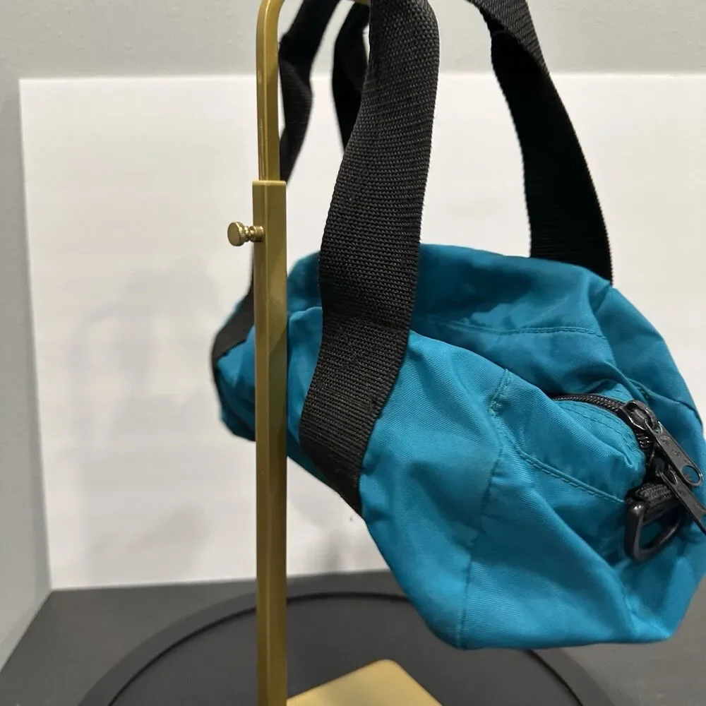 Vintage Eddie Bauer Duffle Bag Small Teal Green Weekender Carry On Nylon 90s Y2K